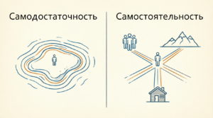 В чём по Автогуманизму различия между Самодостаточностью и Самостоятельностью?